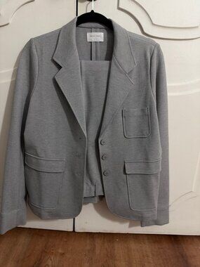 Paper Label Gray Suit Jacket and Pants Set Size S — Brand New Never Worn